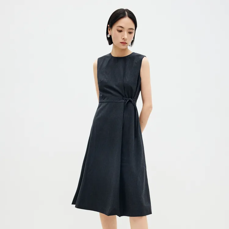 SHUIYUNJIAN Sleeveless Dress Women's Dark Gray-2