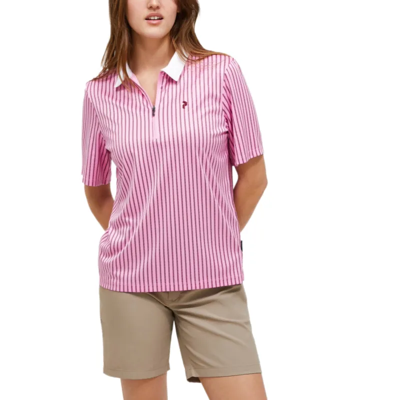PEAK PERFORMANCE Graphic Polo Shirt Women's Bright Coral-2