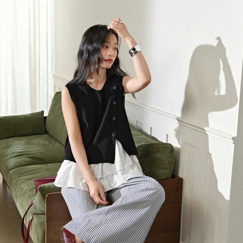KUOSE Casual Suit Women's Black Camisole-2