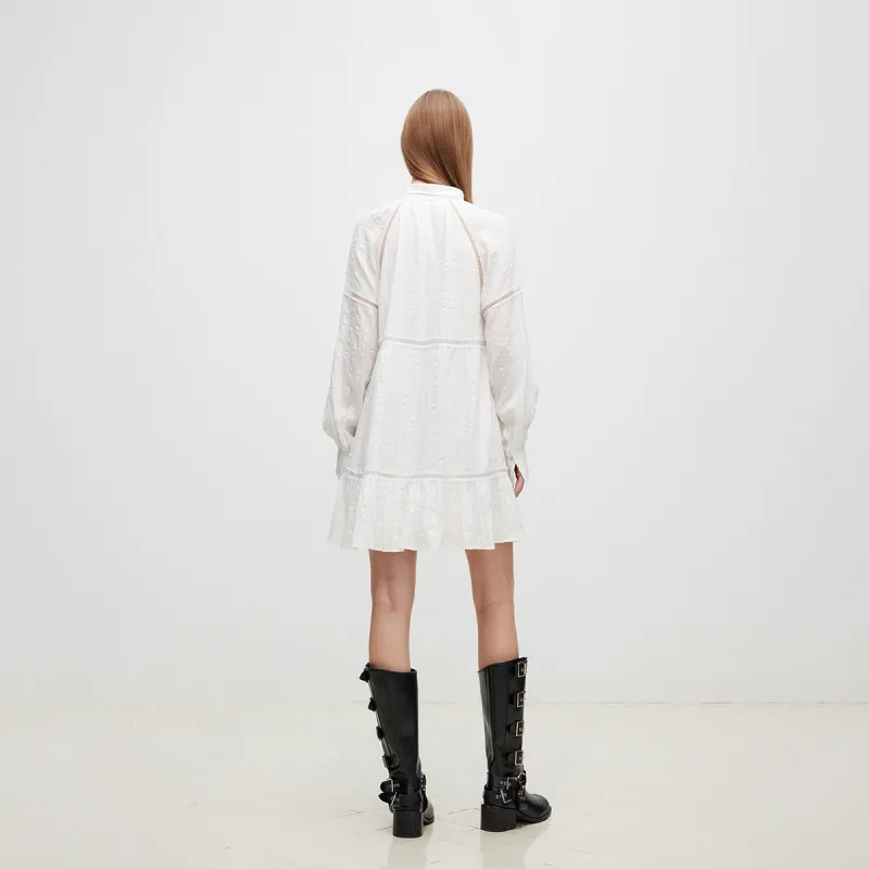 ONLY Long Sleeved Dresses Women's White-2