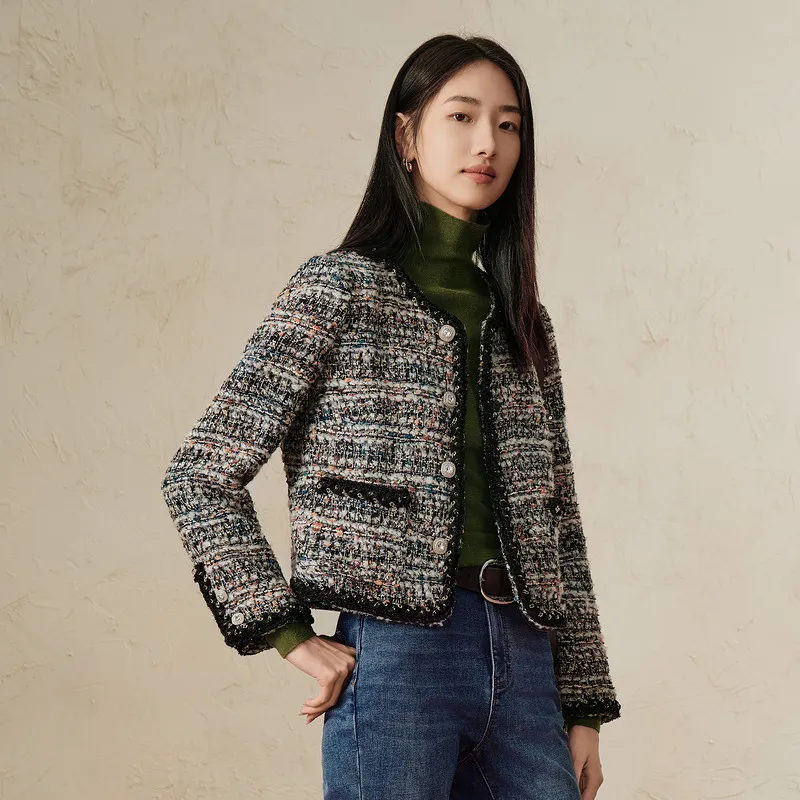 JZ. ANNAKRO Cropped Coat Women's Heather Gray-3