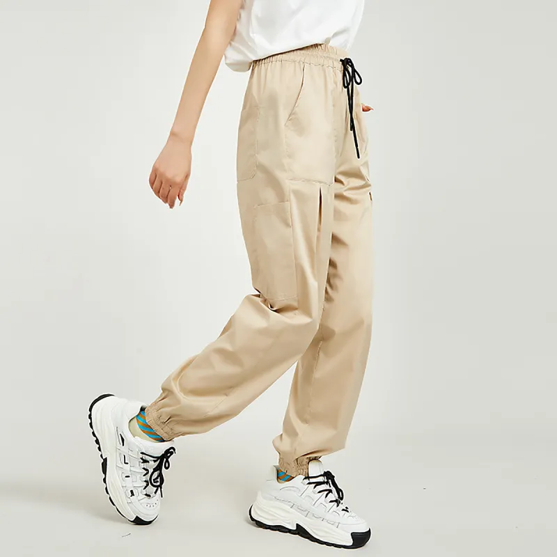 MUGUOGUOMU Casual Pants Women's Khaki-3