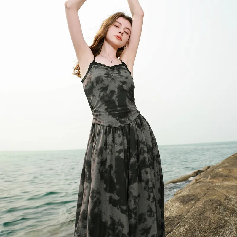3COLOUR Slip Dresses Women's Silent Gray Blended-5
