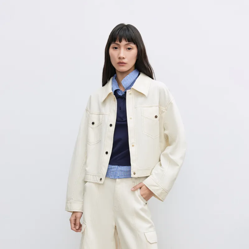 ONLY Trench Coat Women's Antique White Color-2