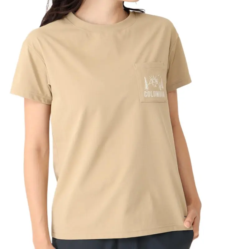 Columbia Drop Shoulder Sleeve T Shirt Women's Beach-2