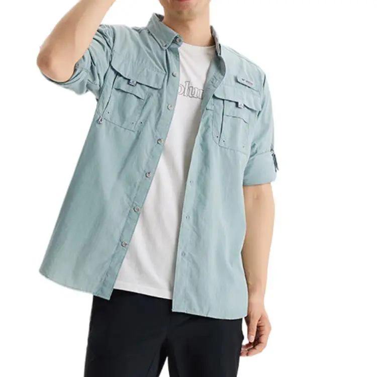 Columbia Bahama Shirt Unisex Light Cyan-1