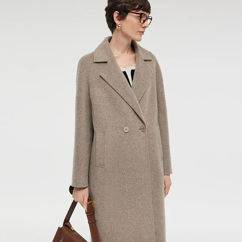 GOELIA Coats Women's 36H Heather Camel-4