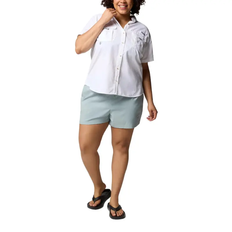 Columbia PFG Rugged Water Casual Shorts Women's Fragmented Blue-3