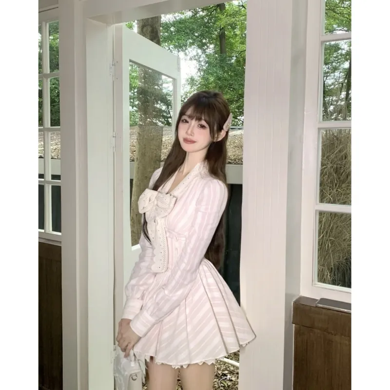 XIANSINIAO Long Sleeved Dress Women's-3