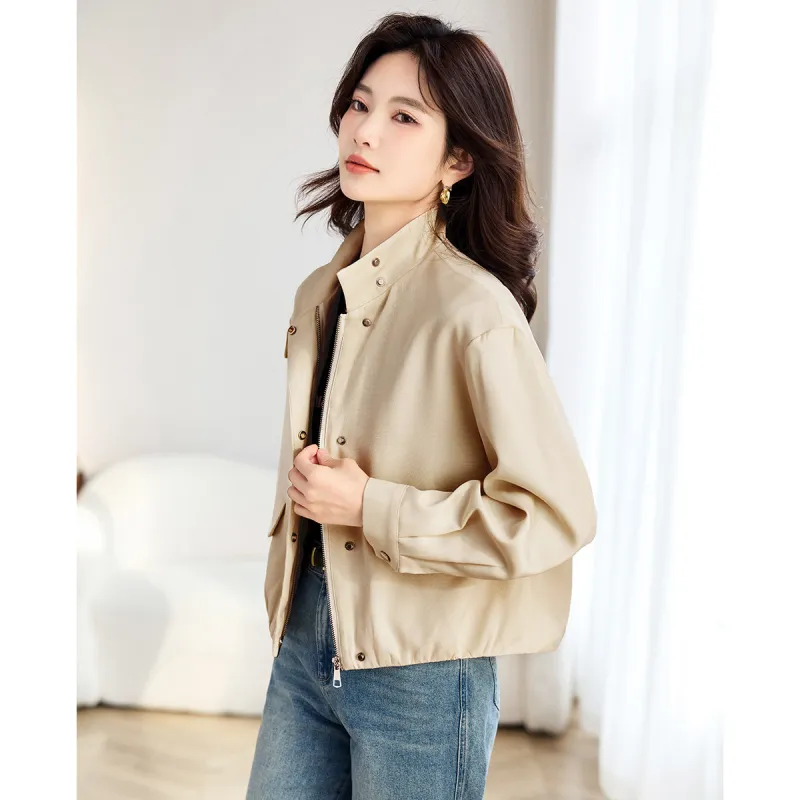 TERRE BLEUE Spring Fall Winter Jacket Loose Fit Women's-5