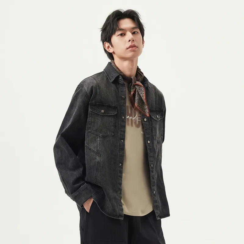 Gxg Jeans Jackets Coats Men's Black-2