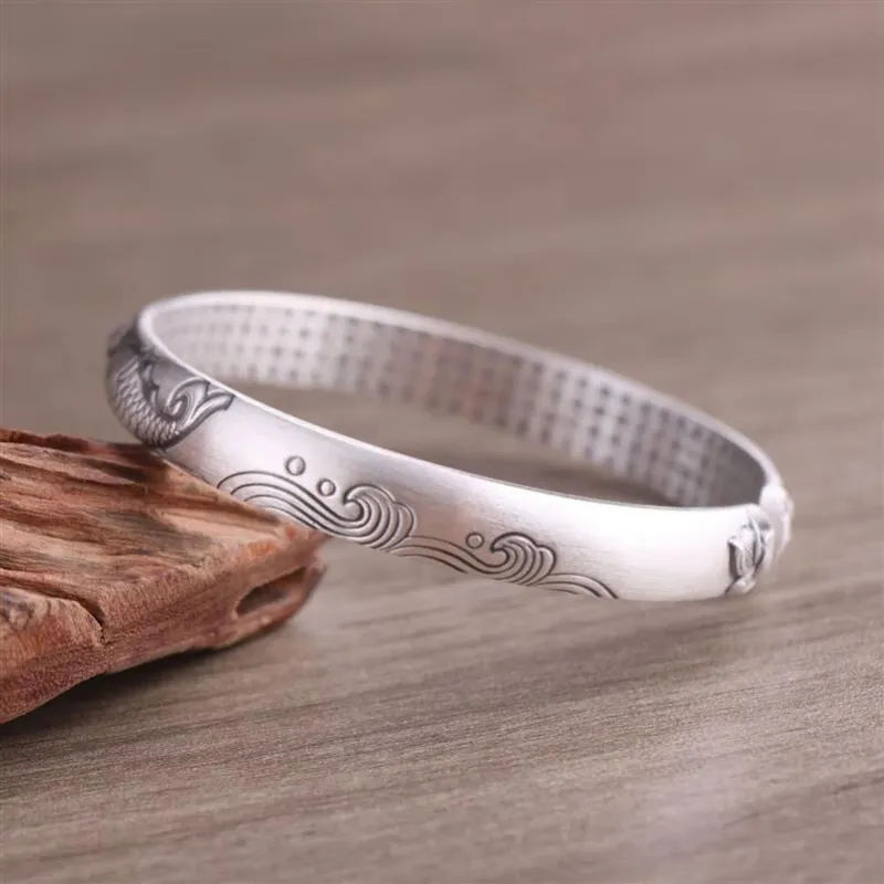 FUYUFU 999 Fine Silver Bangles Women's-3
