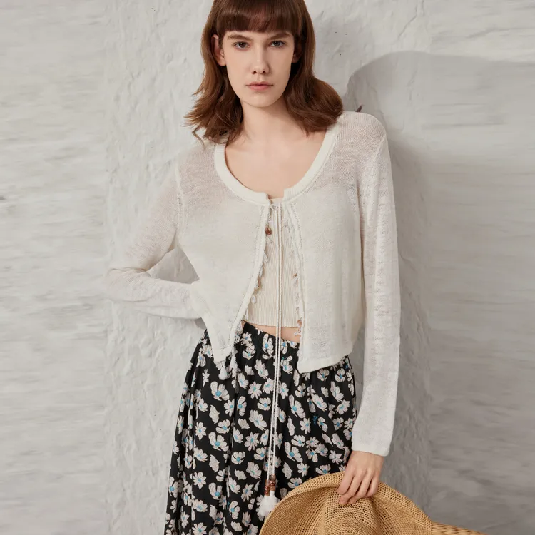 ELLE Knitwear Women's Ecru-4