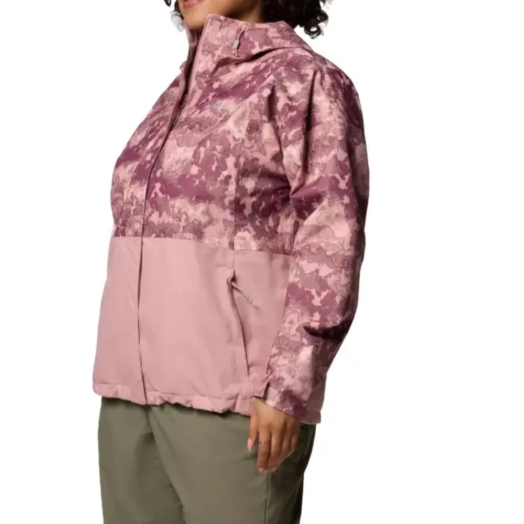 Columbia Hikebound Printed Jacket - Plus Size Jacket Women's Leather Eraser Pink-2