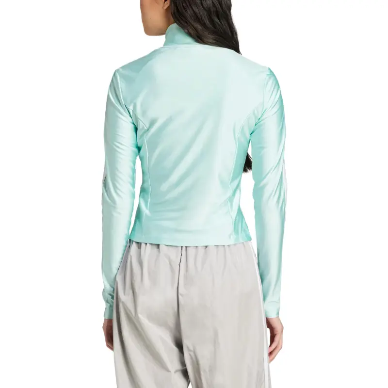 Adidas Women's Adicolor 3 Stripes Slim Track Top Semi Flash Aqua-1