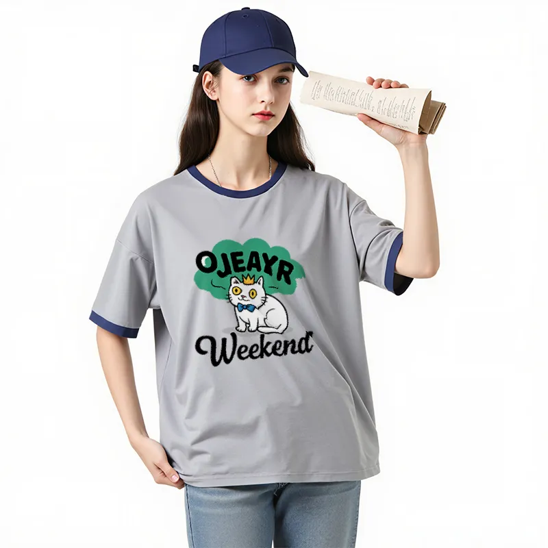 FAIRWHALE Drop Shoulder Sleeve T Shirt Women's-27