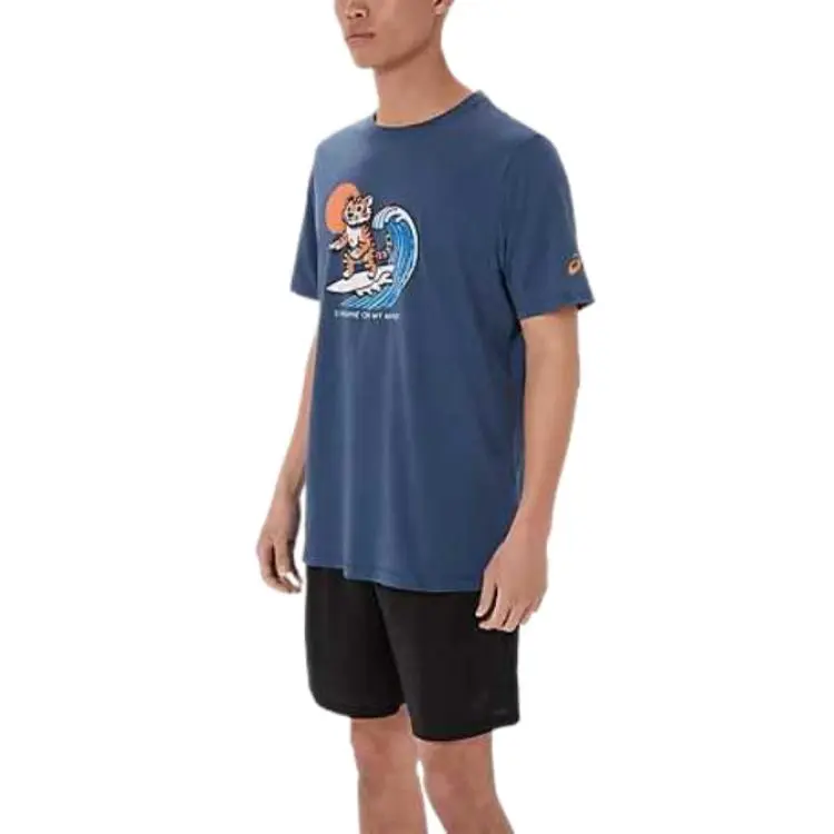 Asics SUNSHINE T Shirt Men's Vintage Indigo-2