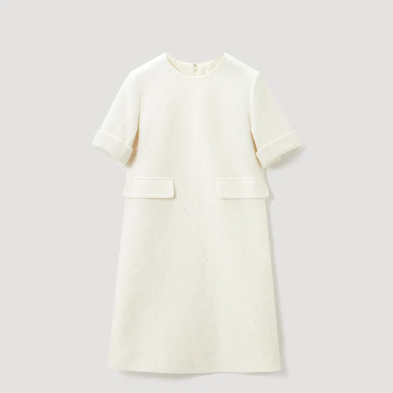 OVV Long Sleeved Dresses Women's Raw White Solid Color-2