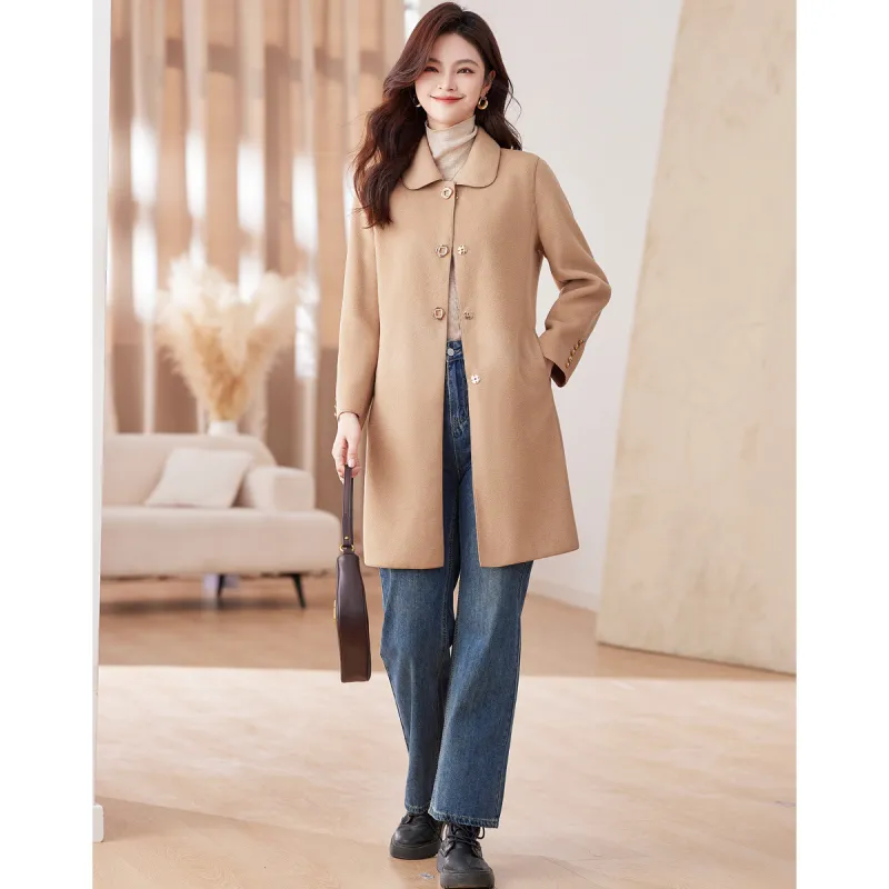 Like The Age Of Water Velvet feel Coat Women's Khaki-1