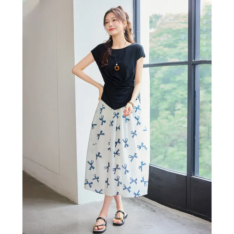TERRE BLEUE Two Piece Skirt Sets Women's-2