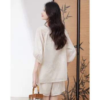 XINFEIYU Shirt Matching Set Women's Beige