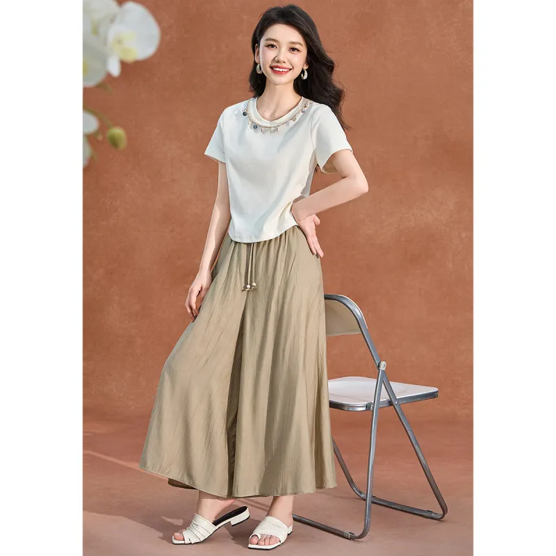 Mylan Summer Casual Suit Cinched Waist Women's-5
