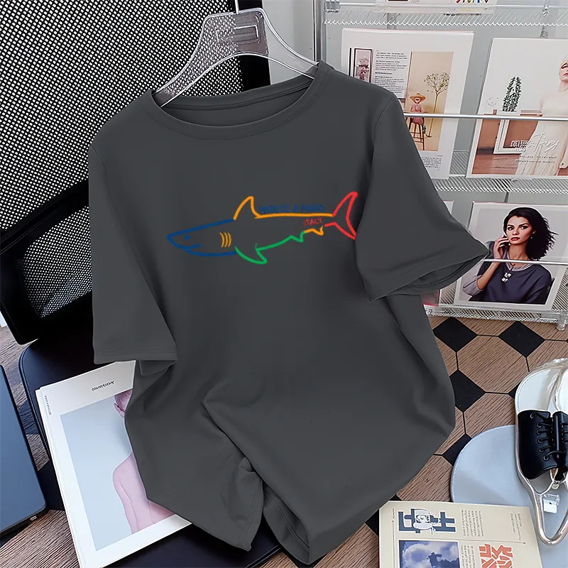 FAIRWHALE Drop Shoulder Sleeve T Shirt Women's-14