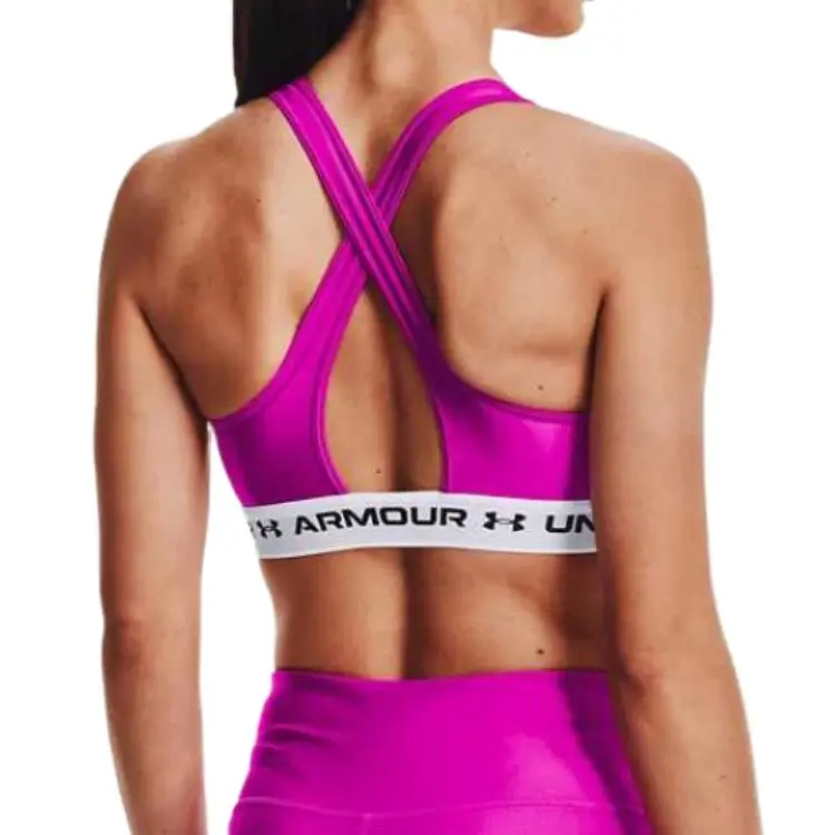 Under Armour CrossbackHeatGear Armour® Mid Sports Underwear Women's Pink-3