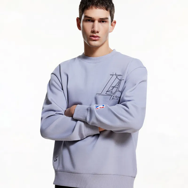JACK JONES· x NBA Sweatshirt Men's Gray Purple-4