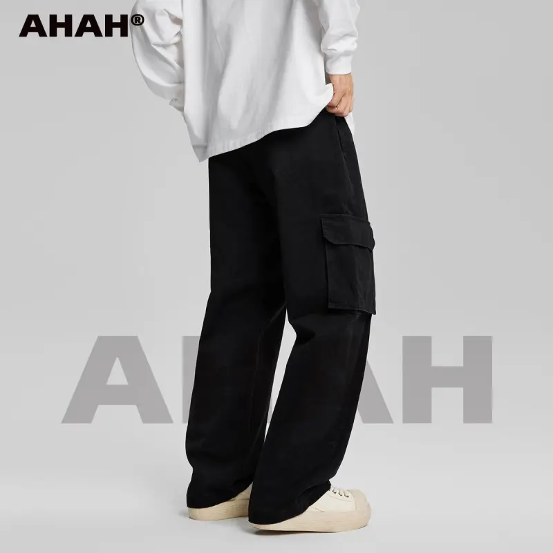 AHAH Casual Pants Men Black-1