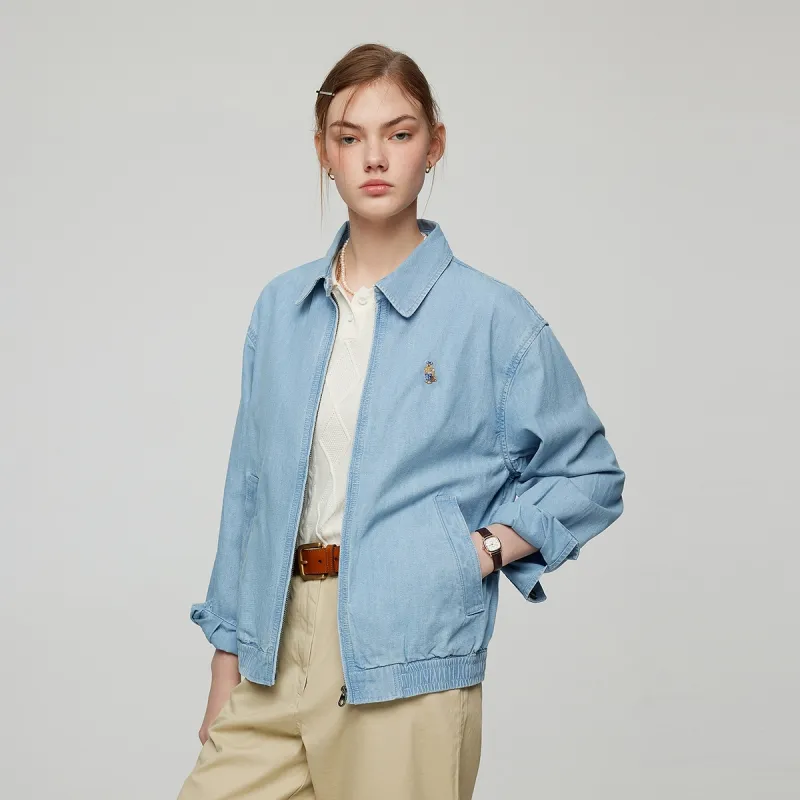 Teenie Weenie Cropped Coat Women's Light Blue-5