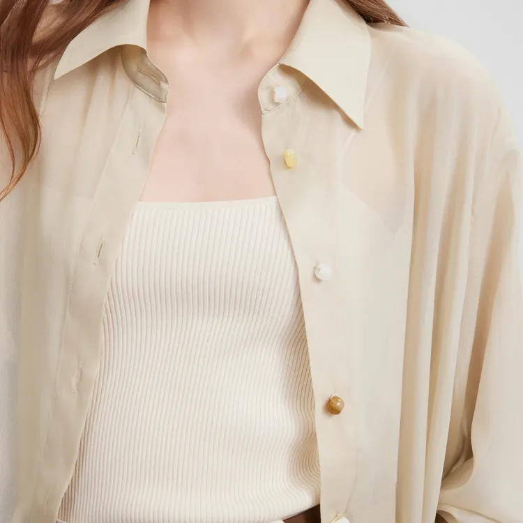 ELLE Shirts Women's Khaki Green-5