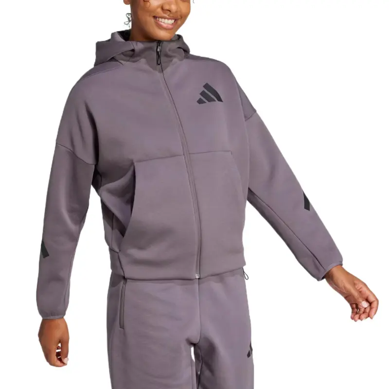 Adidas Z.N.E. Full Zip Hoodie Grey Strata-3