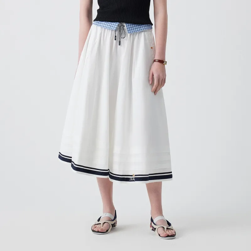 Teenie Weenie Casual Long Skirt Women's White-3