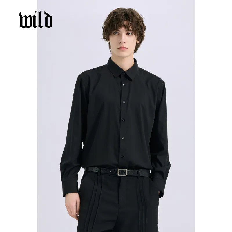WILD LEADER Shirts Men Mysterious Black[CW51585185EH]-1