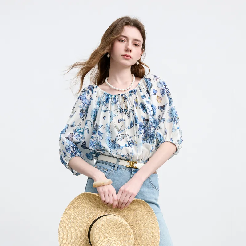 3COLOUR Chiffon Shirts Women's-4