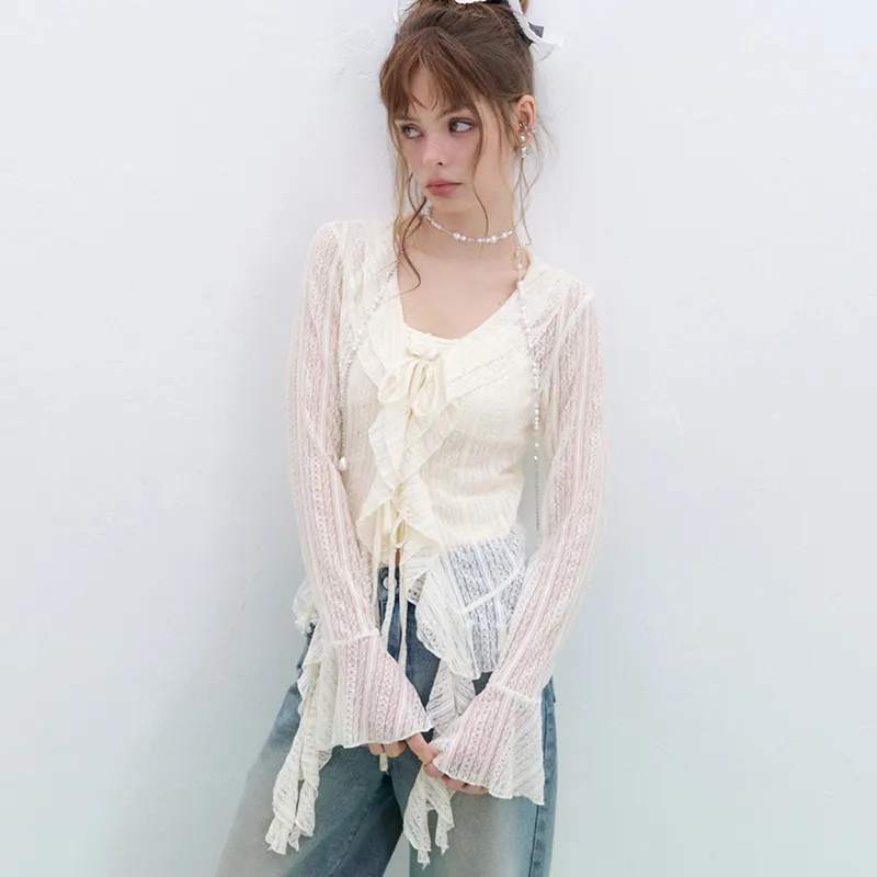ELF SACK Chiffon Shirts Women's-8