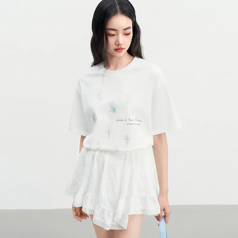 LEDIN T Shirt Women's Mist White In Stock-5