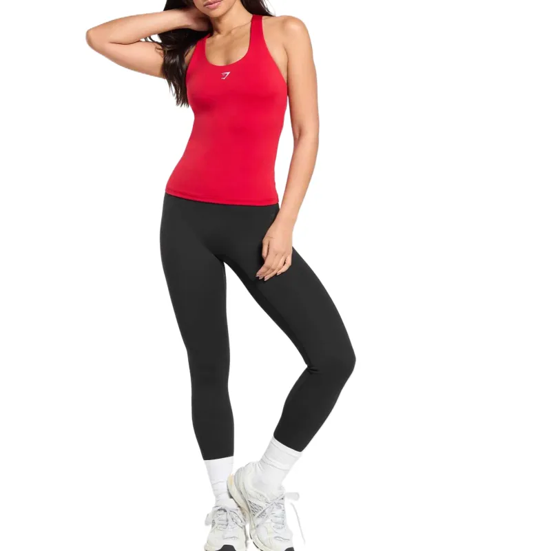 GYMSHARK Everyday Racer Back Tank With Shelf Sport Vests Women's-11