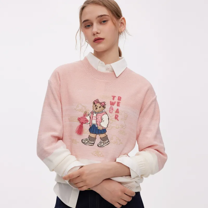 Teenie Weenie Sweater Women's Pink-1