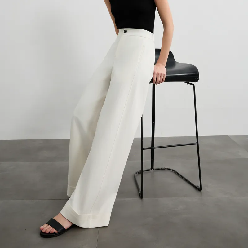 3COLOUR Casual Pants Women's Cloud White-6