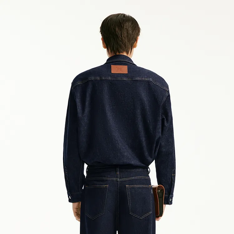 PEACEBIRD MEN Shirts Men Royal Blue 1-2