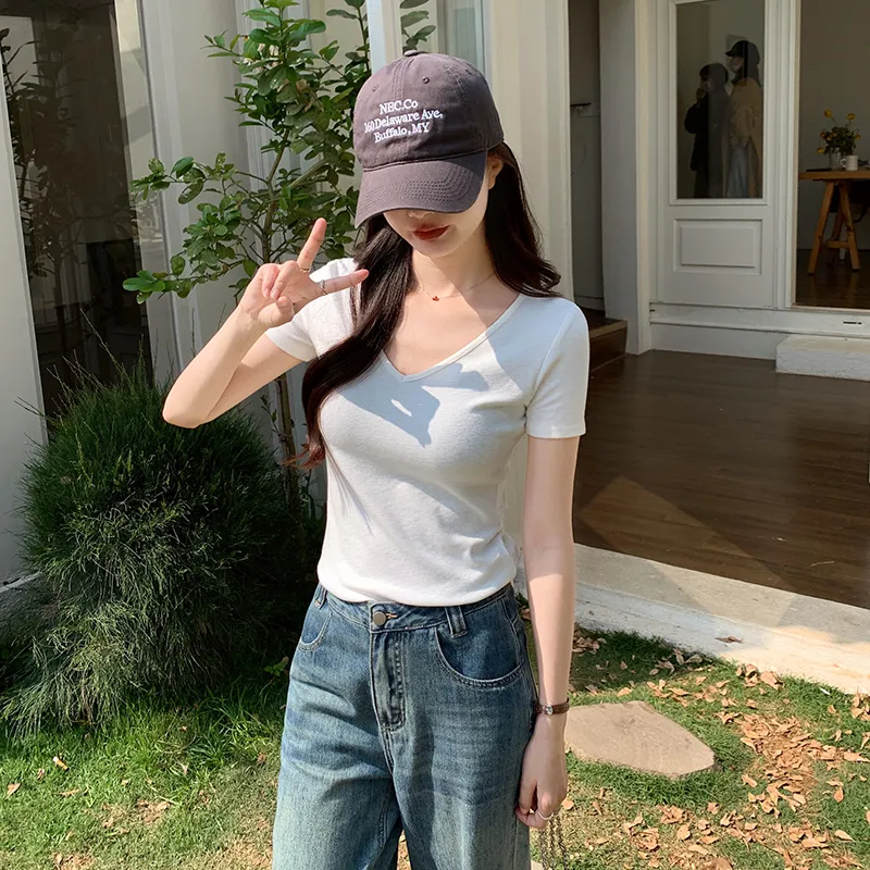 XIANSINIAO Set in Sleeve T Shirt Women's-5