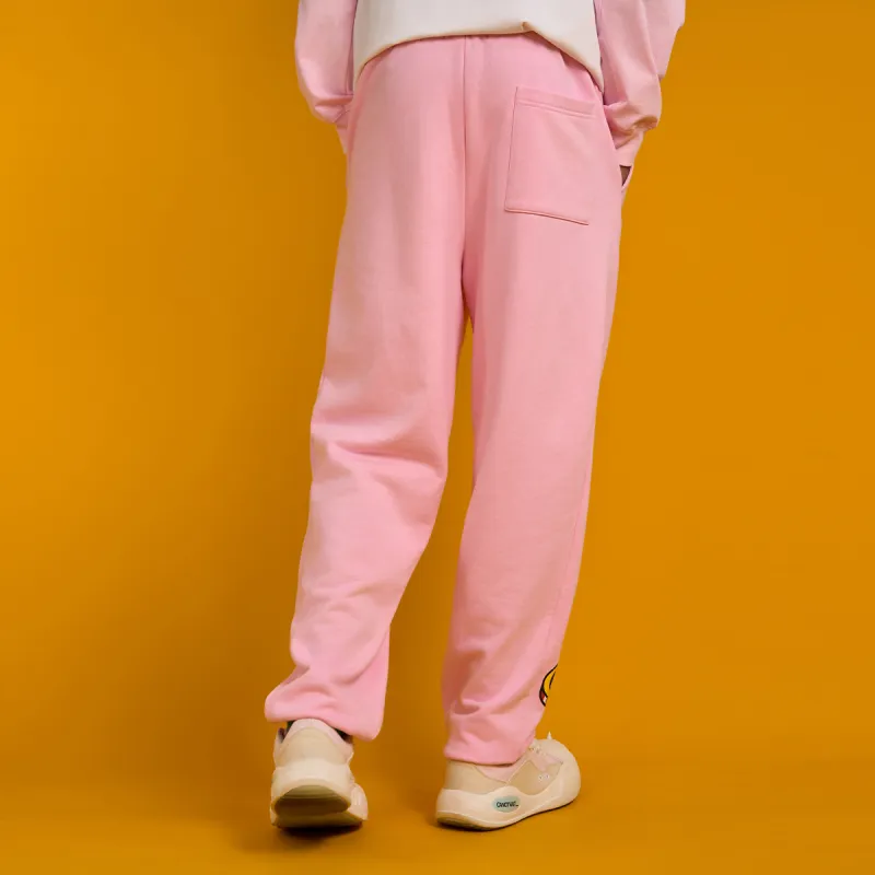 CANOTWAIT_ Casual Pants Unisex Pink-3