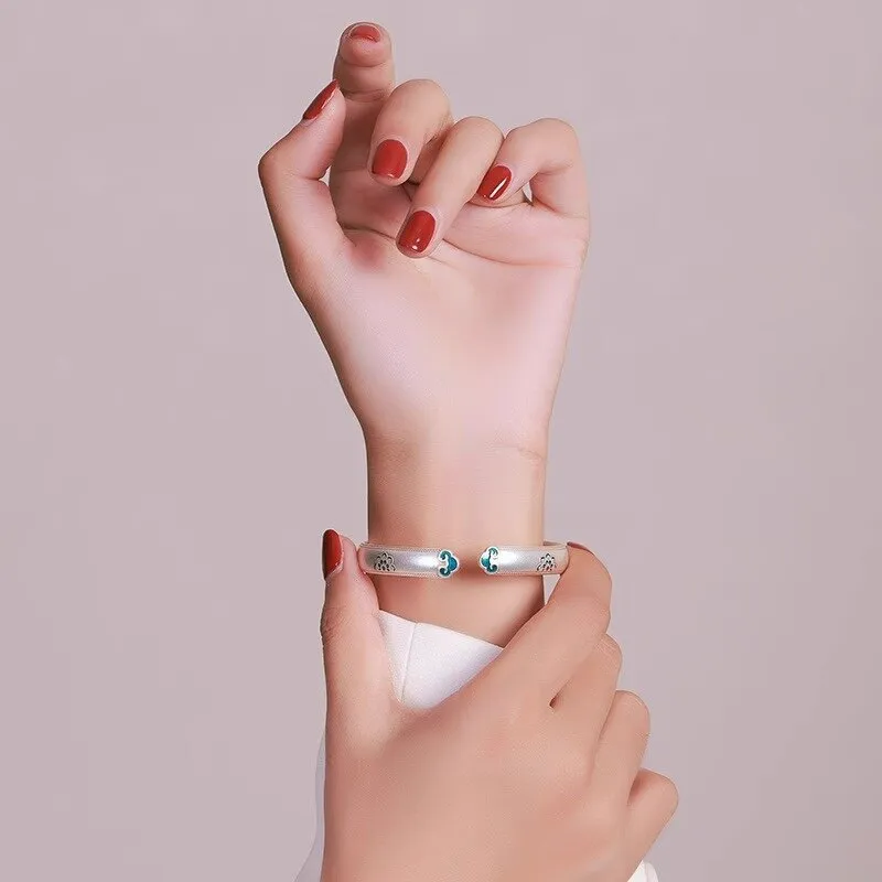 JINJI 999 Fine Silver Bangles Women's-3