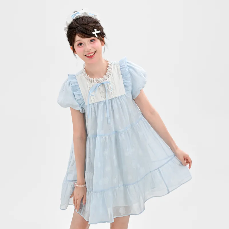 SNBL Short Sleeved Dress Women's Blue-4