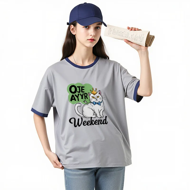 FAIRWHALE Drop Shoulder Sleeve T Shirt Women's-27