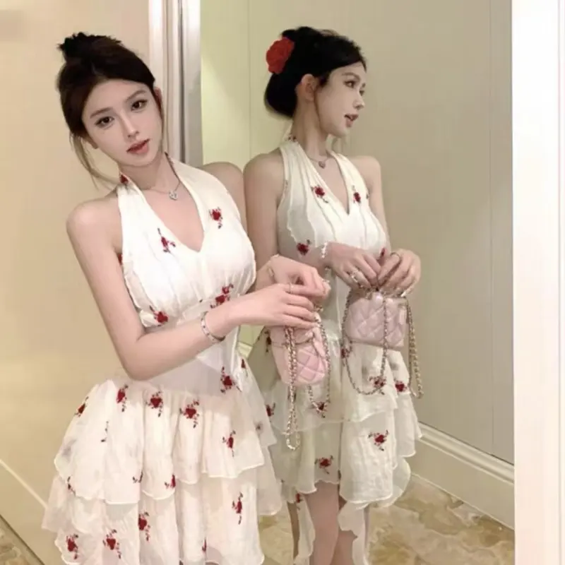 GLEE DIARY Sleeveless Dress Women's Apricot-5