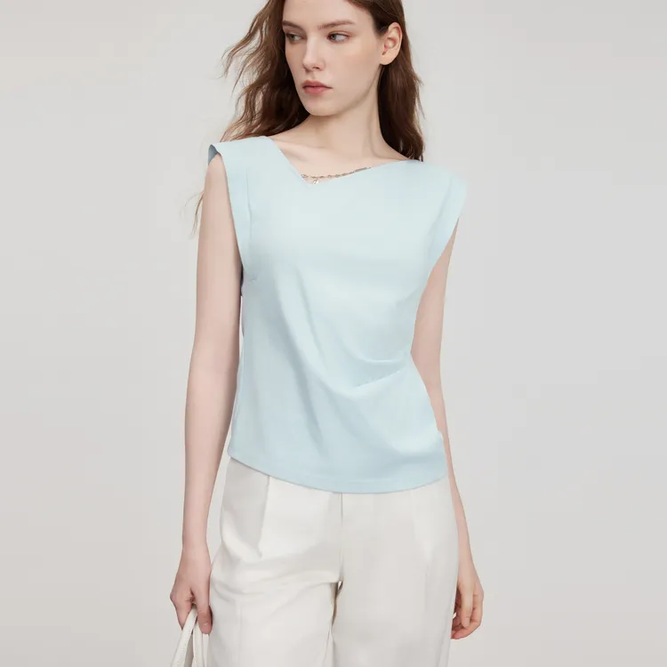 ELLE T Shirts Women's Blue-4