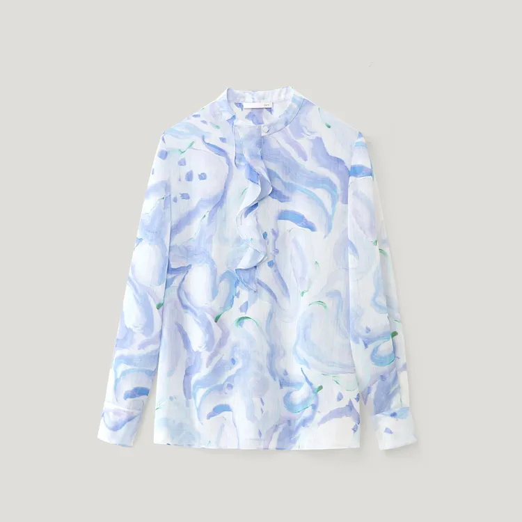 OVV Shirts Women's Light Blue Pattern 13-2